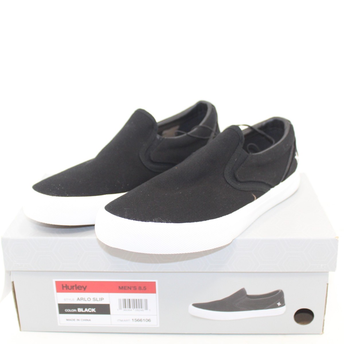 Hurley Nesota Loafer Men Size 12 Black Canvas Boat Slip On Memory Foam Hurleys version of some hey dudes in black and a tan! For  main image 2