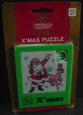 Vintage Santa Reindeer Christmas Slide Puzzle New