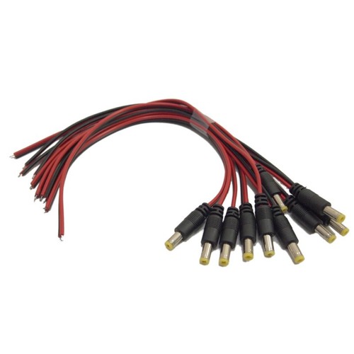 100 Pcs CCTV Security Surveillance Camera DC Power Jack Male Pigtail cable wire - Picture 6 of 6
