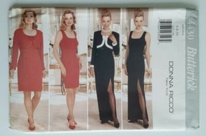 BUTTERICK #4430 MISS SIZES 6-8-10 LINED JACKET & LINED DRESS PATTERN UNCUT