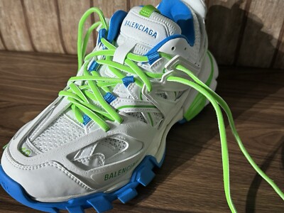 Balenciaga Track Sneakers #542436 Lime/blue Size 10 Excellent