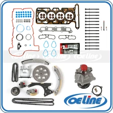 Head Gasket Bolts Set w/ Timing Chain Kit Water Pump for 07-11 Chevry GMC Isuzu