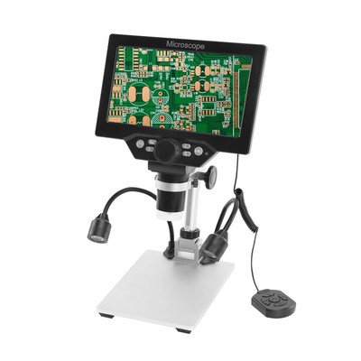 1-1200X Magnifier 7'' 12MP LCD Digital Coin Microscope w/ Line Controller L6R2
