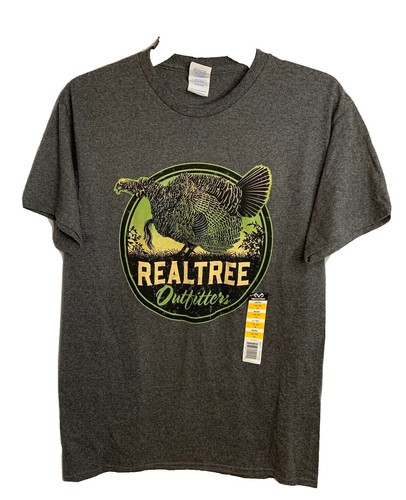 T-shirt Homme Ford Tough – Noir, Taille M, Camouflage Real Tree, 100% Coton, Neuf