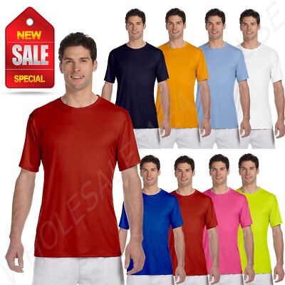 Hanes Men's 4 oz Short Sleeves 100% Polyester Cool Dri XS-XL T-Shirt 4820