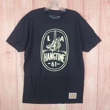 Mitchell & Ness Mens T-Shirt Large 100% Cotton Short Sleeve Branded LA Hangtime