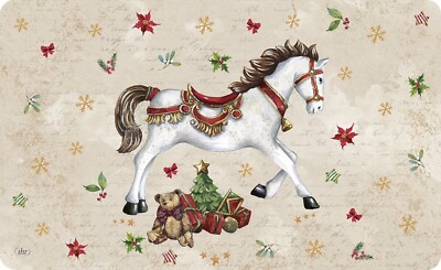 Frühstücksbrettchen 23,5 x 14,5 cm Weihnachten Festive Horse Ideal Home Range