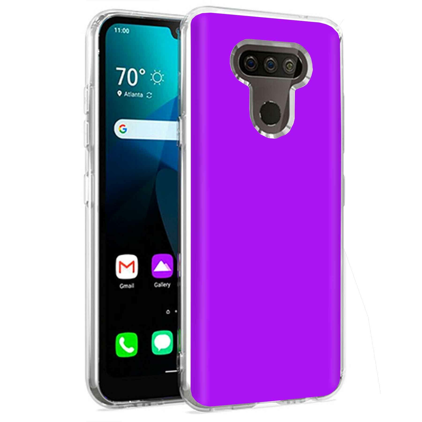 Phone Case for LG Harmony 4,Premier Pro Plus,K41, Purple Print