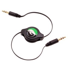 Cable auxiliar retráctil adaptador estéreo de 3,5 mm entrada auxiliar para teléfonos celulares
