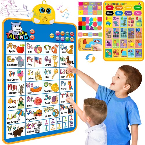 Electronic Alphabet Wall Chart, Talking ABC, 123s, Music Poster, Kids Learnin...