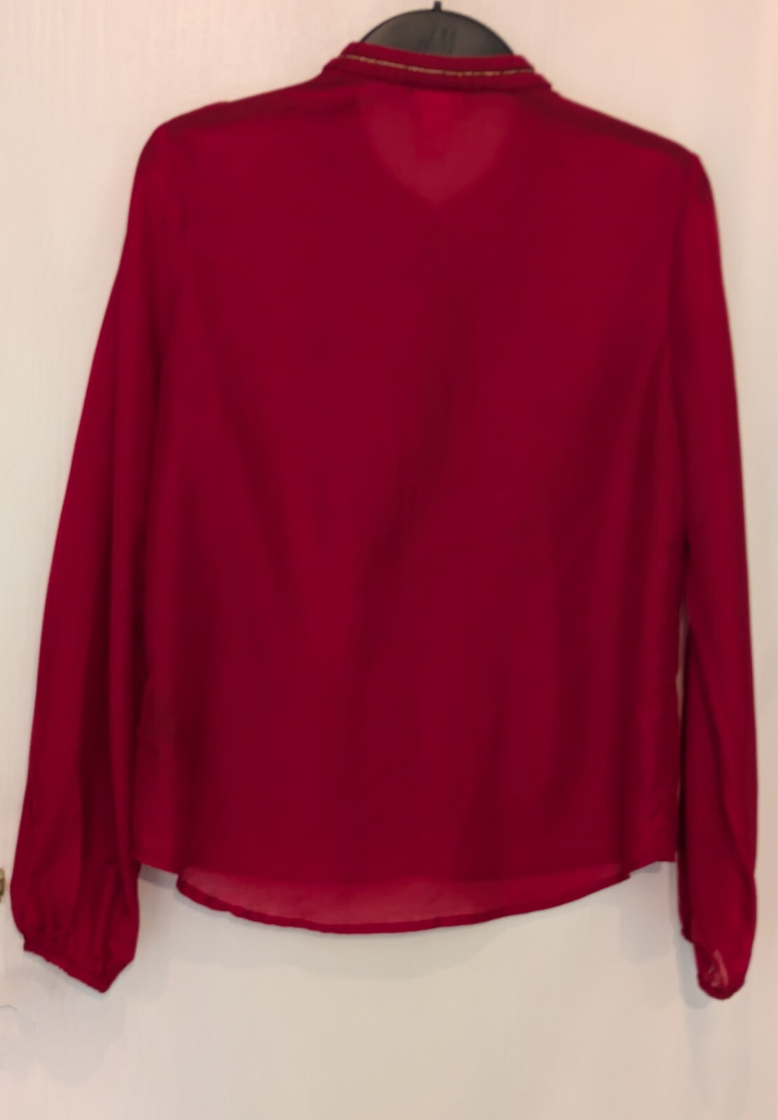 H&M Red Embroidery Kurta Tunic Kaftan & Rimmel red nail polish thumbnail 2