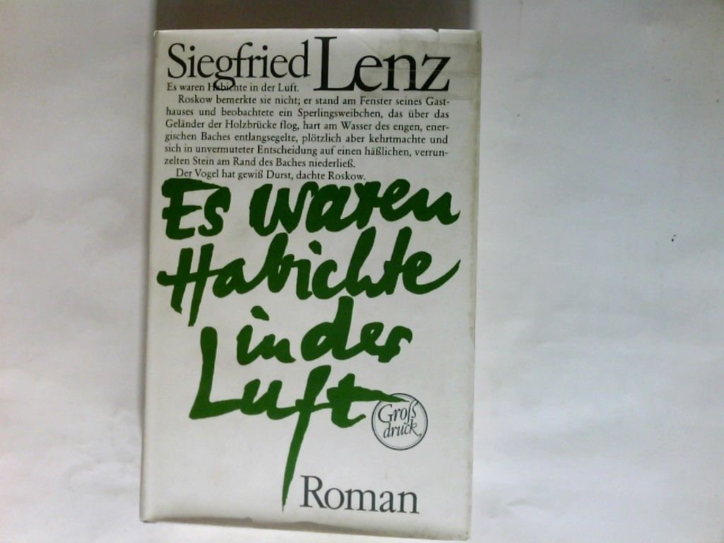 Es Waren Habichte In Der Luft Es waren Habichte in der Luft : Roman. Lenz, Siegfried: 5097349 | eBay
