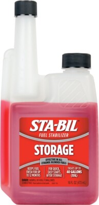 STA-BIL FUEL STABILIZER 16OZ TREATS 40 GALLON STORAGE ADDITIVE USA -6058986