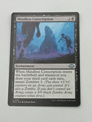 Magic the Gathering Einzelkarte Mindless Conscription bespielt