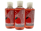 Bath & Body Works Lot 3 Strawberry Soda Body Wash Shower Gel 10 oz Bubbly 3Pk