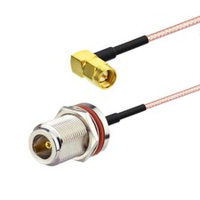 N female bulkhead O-ring to SMA male Right Angle RA RF Pigtail cable RG316 15cm