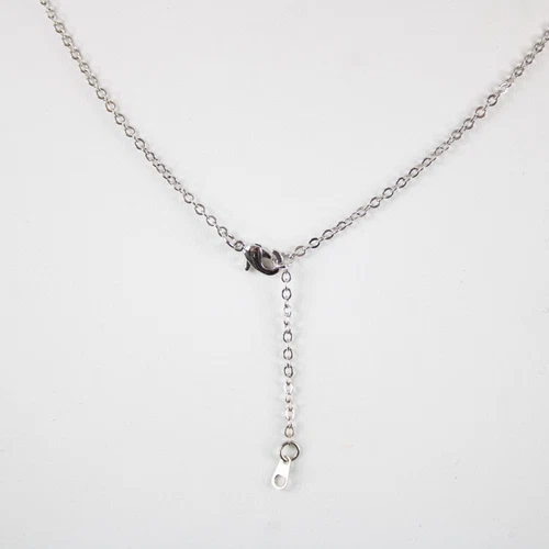 ROBIN Name NEW Silvertone Rhinestone 14.5" w 4.5" Multi Ring Ext Necklace image 12
