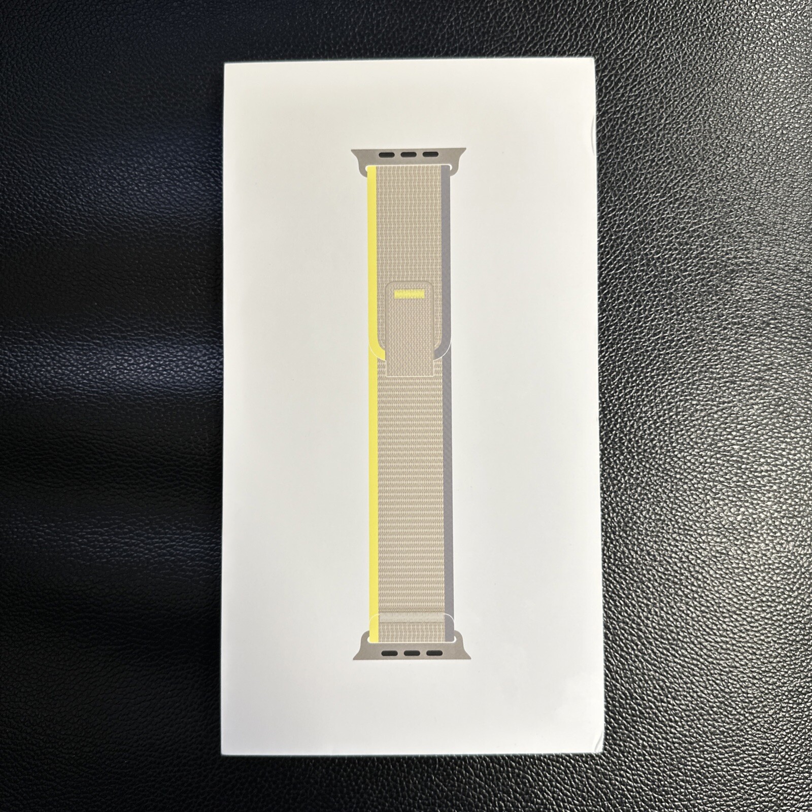 Apple Watch Band - Trail Loop (49mm) - Yellow/Beige with Rugged Titanium Finish-image