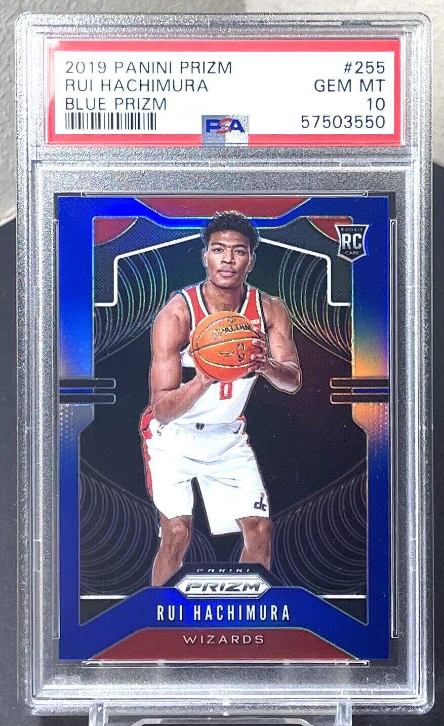 ( PSA 10 ) Rui Hachimura 2019-20 Prizm RC #255 Blue Prizm /199 Lakers Rookie