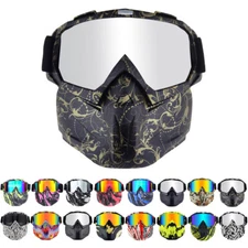 Motocross Face Mask Goggles Motorcycle Riding ATV Off Road Race Eyewear Glasses