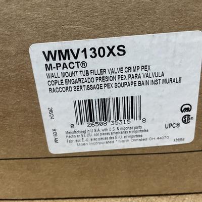 #ad #ad Moen WMV130XS Single Handle Wall Mount Tub Filler Rough In Valve Crimp PEX $72.02