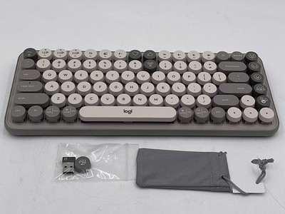 Logitech POP Keys Mechanical Wireless Keyboard with Emoji Keys Mist - READ