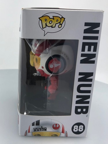 Funko POP! Star Wars The Force Awakens Nien Nunb X-Wing Pilot #88 DAMAGED BOX - Picture 4 of 14