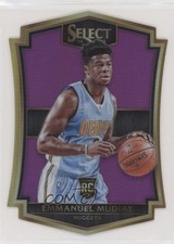 2015 Panini Select Premier Level Die-Cut Purple Prizm 50/99 Emmanuel Mudiay fm0
