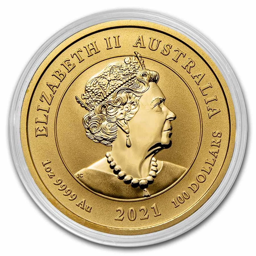 2021 Australia 1 oz Gold Double Pixiu BU - Image 4 of 4