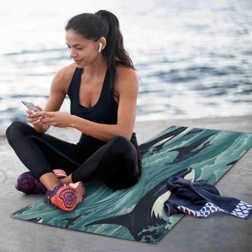 Foldable Non-Slip Yoga Mat for Gym Workouts Suitable for Women and Men
