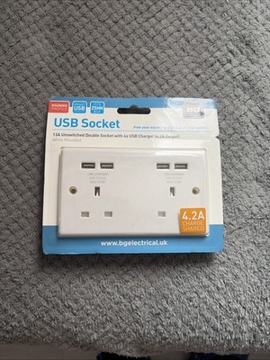 BG Electrical 924U44-01 USB-Ladeanschlüsse - Weiß