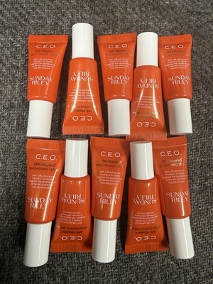 10 New Sunday Riley C.E.O. 15% Vitamin C Brightening Serum CEO .17oz Each
