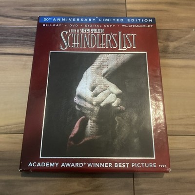 Schindler's List 20th Anniversary Limited Edition (Blu-Ray/DVD), Good Condition