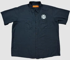 Vintage West Coast Choppers Jesse James Garage Mechanic Work Shirt SZ XXL