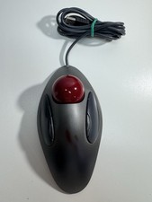 Logitech Trackman USB Red Marble Trackball Mouse T-BC21 - Working