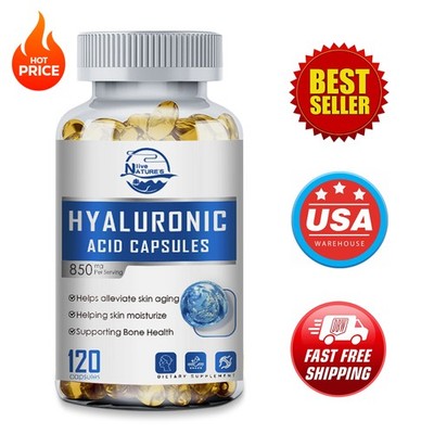 Hyaluronic Acid Capsules With Turmeric | 120 Capsules | Non-GMO & Gluten Free