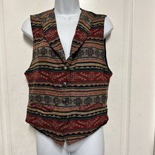 Pendleton Knockabouts VTG Wool Vest Geometric Aztec Southwestern size 12 women