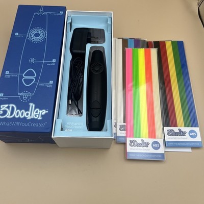 3Doodler 3D Printing Pen ABS Great Craft Item w 124 Filament Sticks - tested