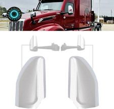 Replacement for New Peterbilt 579 2022-2024 Door Mirror Cover Chrome One Pair...