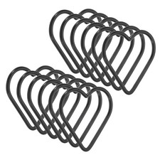 2 Inch Heart Dream Catcher Rings, 12 Pcs Wreath Floral Ring Hoop, Black