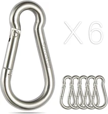 Sprookber Stainless Steel Spring Snap Hook Carabiner - 304 Stainless Steel Clips