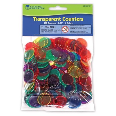 Learning Resources | Bunte transparente Zähler 250 Stück