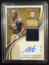 2020 Panini Immaculate - Kalija Lipscomb Rookie Patch Auto On-Card #/49 - Vandy. rookie card picture