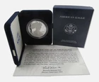 2005 "W" West Point American Silver Eagle Choice Proof Bullion $1 Coin OGP COA!