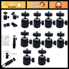 360  Rotating Mini Ball Head Tripod Mounts - 1/4" Swivel Adapters for DSLR  Mon