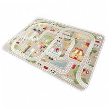 Ikitot Kid Rug Carpet Playmat For Toy Cars And Trainplay Area Rug Rubber
