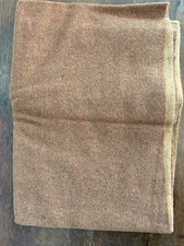 Wool Fabric 61" x 22" Primitive Rug Hooking Applique Orange Seersucker Stripe