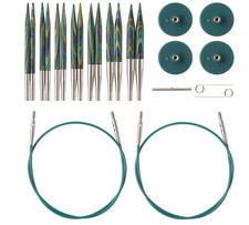 Knit Picks Caspian Wood Short Interchangeable Knitting Needles Set US 4-10  7 s