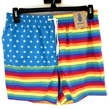 Chubbies Men's Love Is Love 2.0 Classic Swim Trunk 5.5" Large Multicolor NWT