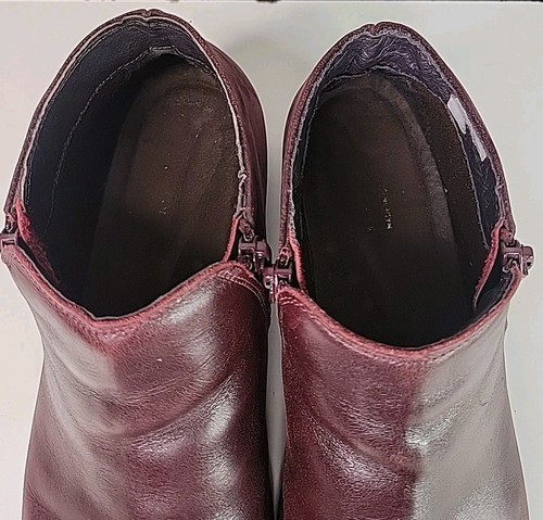 Naot Helm Bourdeaux Burgunderrot Leder Seitenreißverschluss Stiefelette Damengröße 11-11,5 - Bild 7 von 14